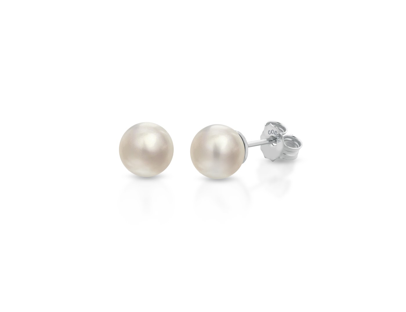 Orecchini a pressione in oro 18 Kt — perle Akoya COSCIA